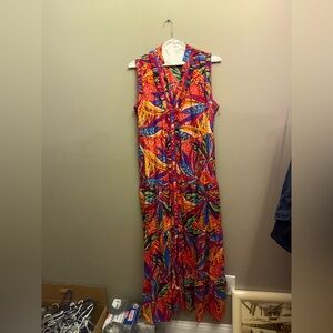 Vibrant Multicolor Sleeveless Maxi Dress